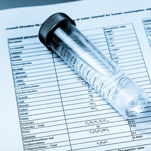 chemical test of drinking water