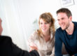 couple with a consultant salesman